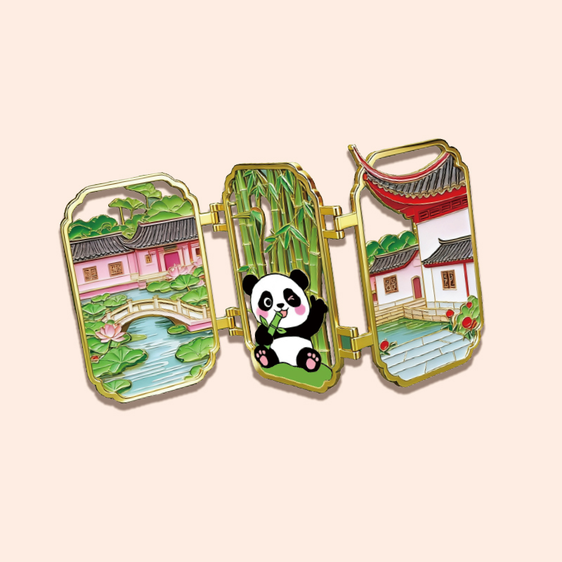三折叠金属冰箱贴
