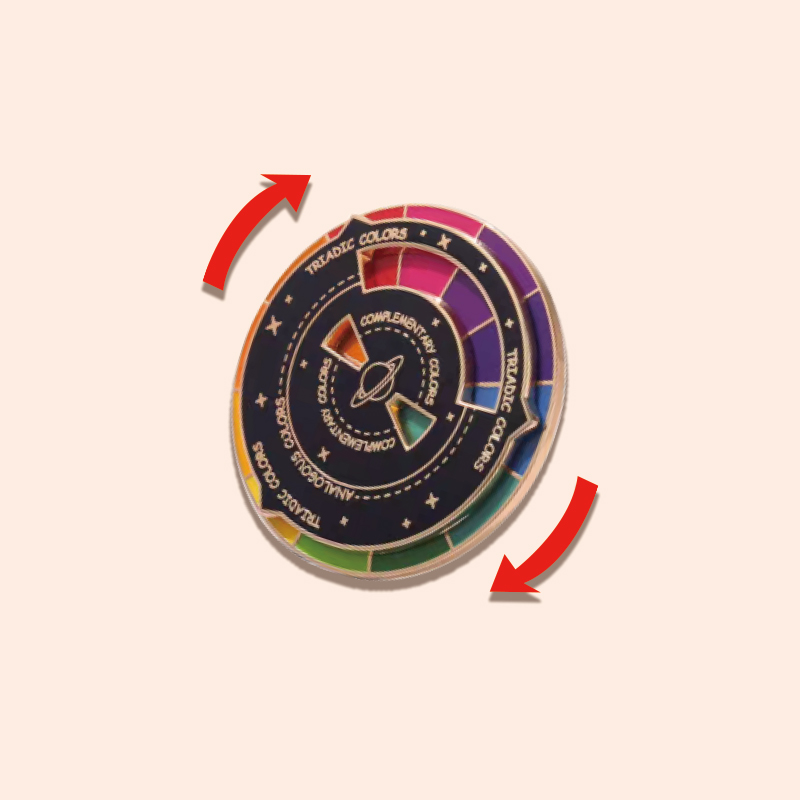 旋转金属徽章